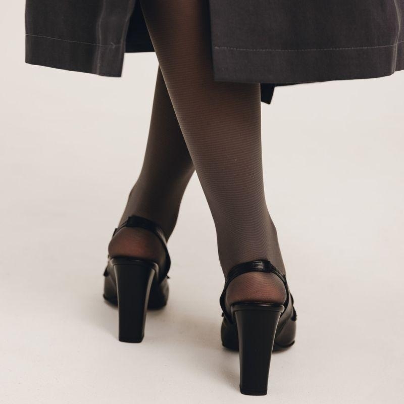 Mokasyny na obcasie damskie - Boss Lady