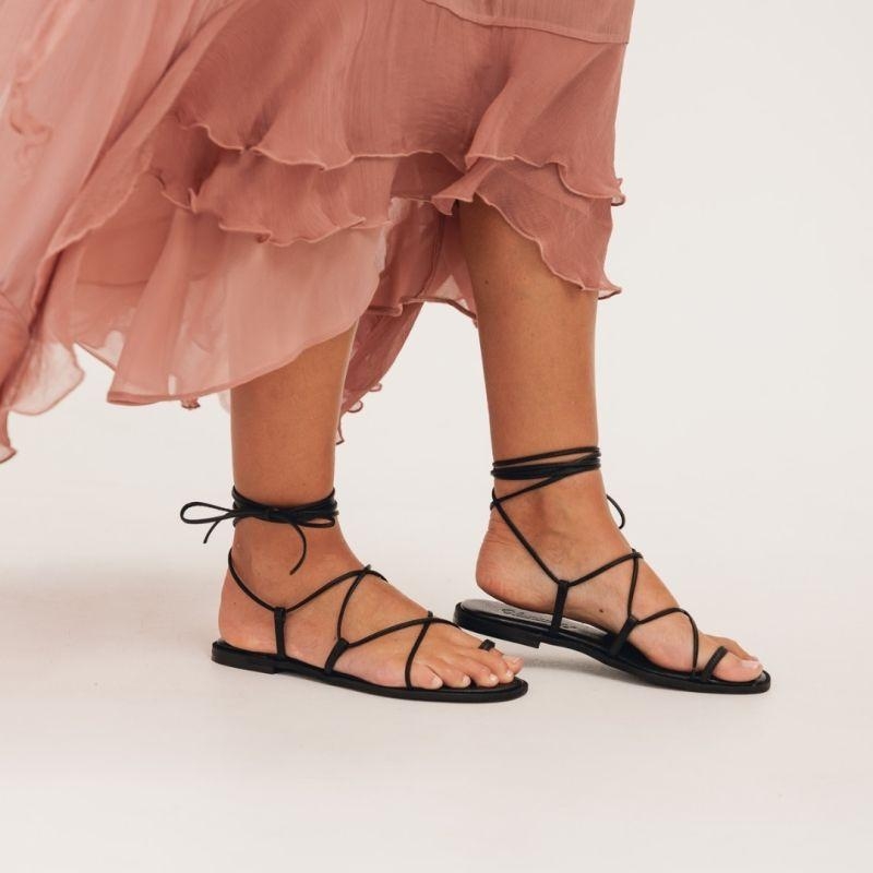 Sandały damskie wiązane wokół kostki - Mirage Lace