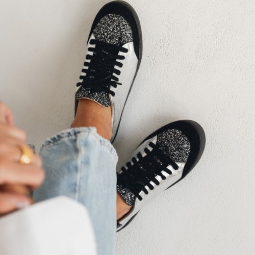 Skórzane buty sportowe damskie - Rock Show