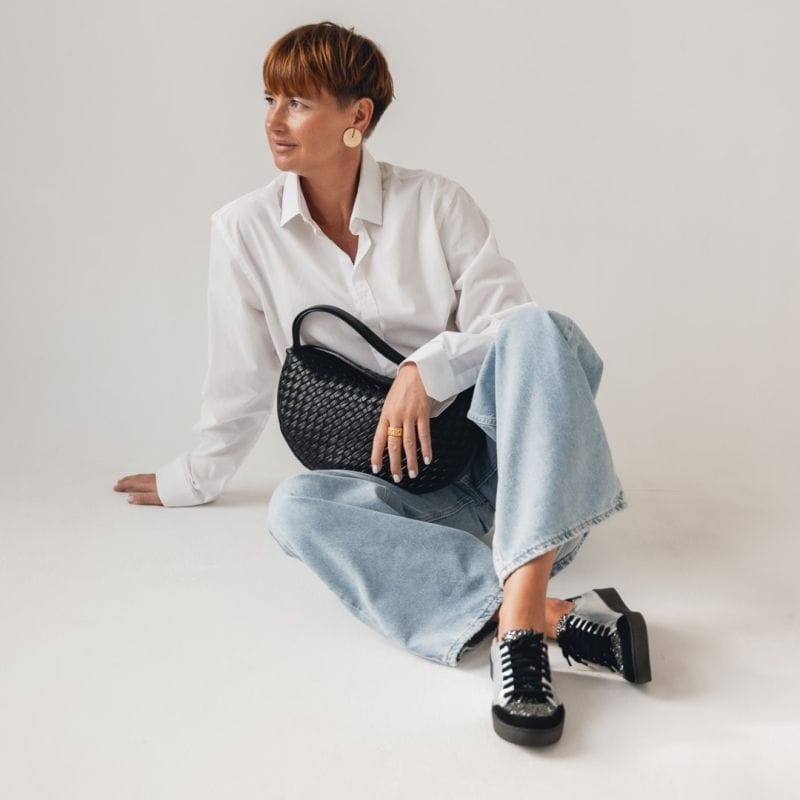 Skórzane buty sportowe damskie - Rock Show