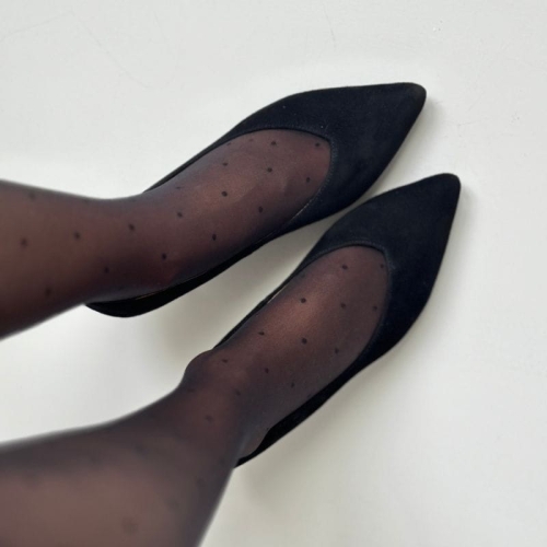 Zamszowe szpilki na niskim obcasie - So In Love Brązowe