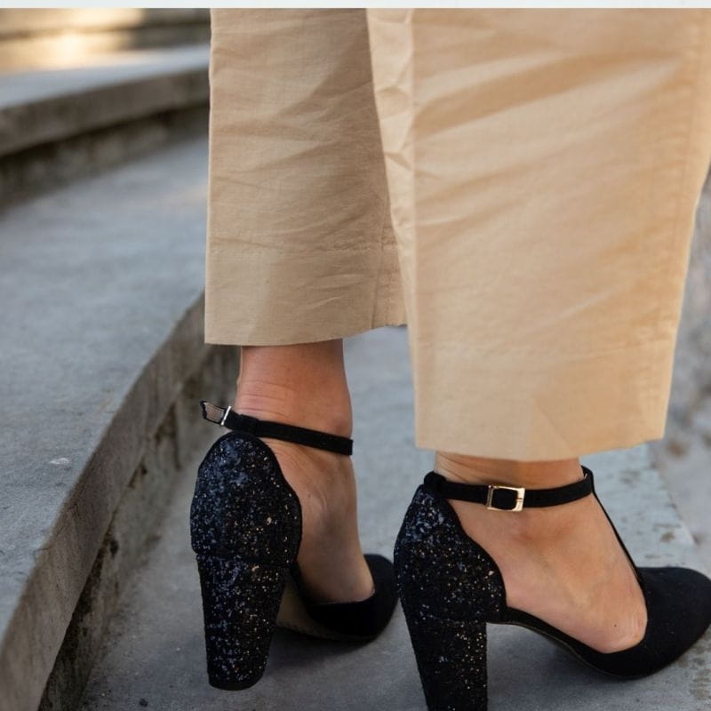 Skórzane sandały na słupku - Only You