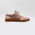 Zamszowe sneakersy damskie - Kakao