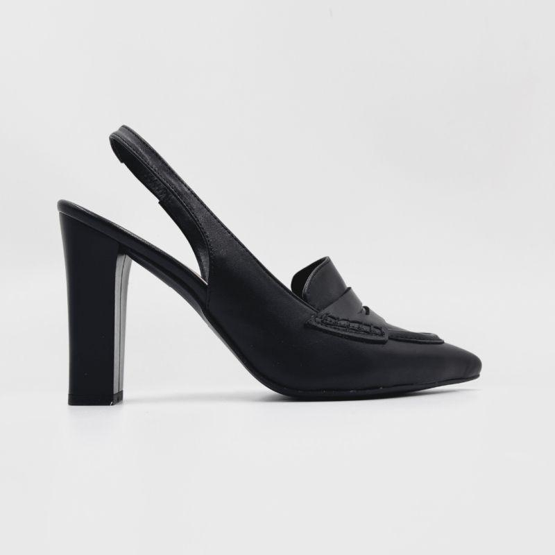 Mokasyny na obcasie damskie - Boss Lady