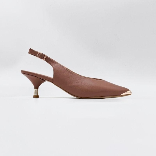 Czółenka z odkrytą piętą na niskim obcasie - Heal Me