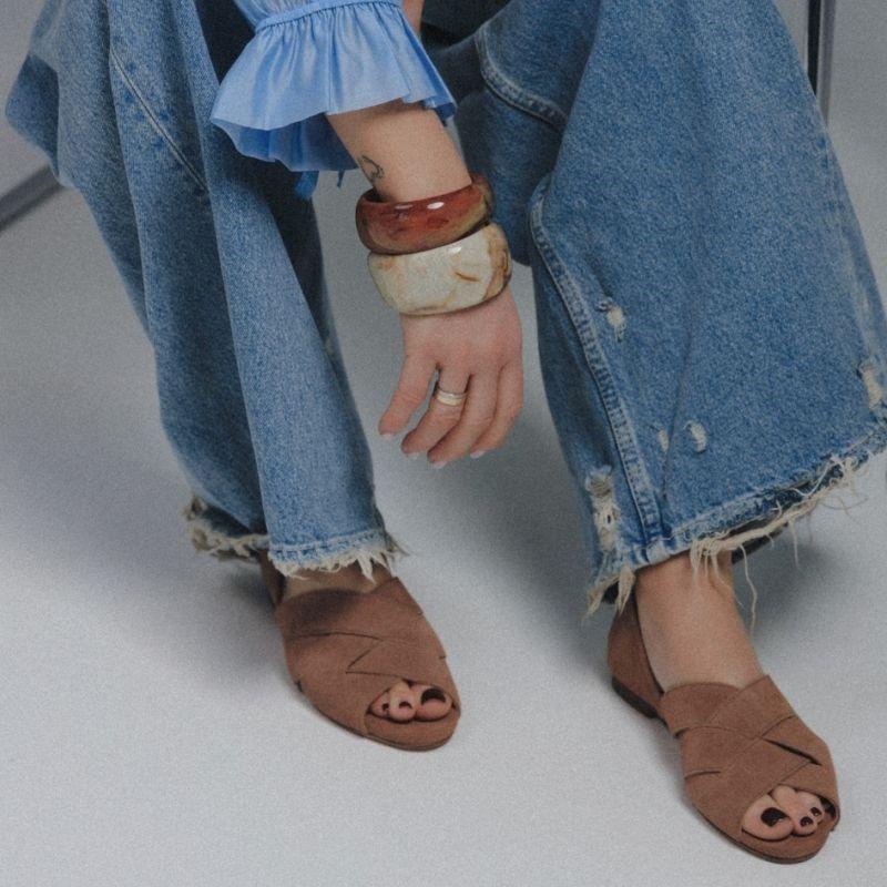 Buty z odkrytymi palcami i zakrytą piętą - Is This Fun Zgaszony Róż