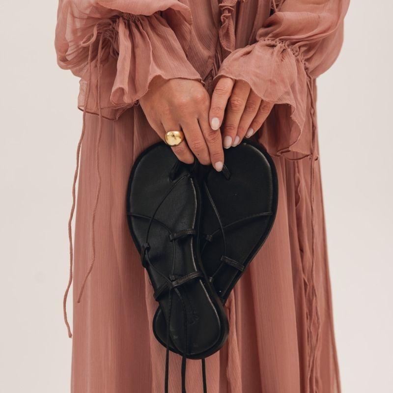 Sandały damskie wiązane wokół kostki - Mirage Lace