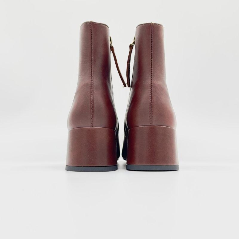 Brązowe botki damskie skórzane - Successful