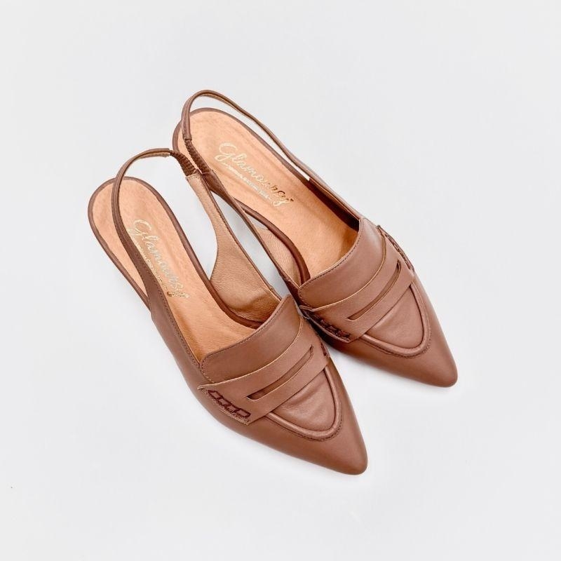 Mokasyny na obcasie damskie - Pearl Heel