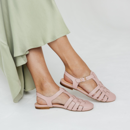 Skórzane sandały z zakrytymi palcami - To My Love