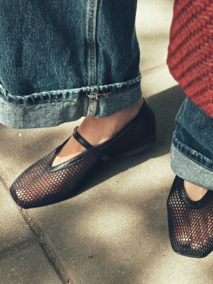 Nowości w glamoursy - balerinki z siatki