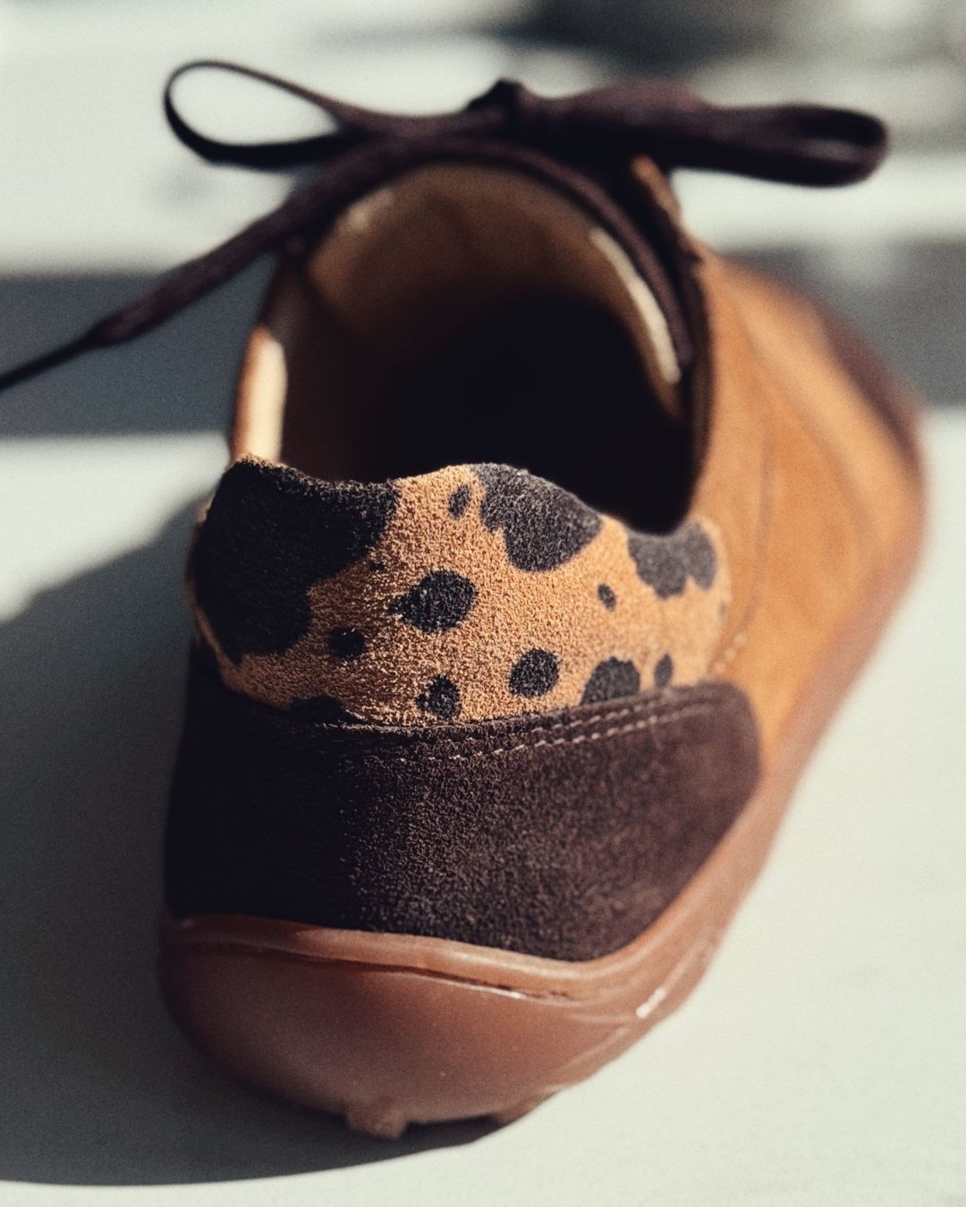 Buty damskie barefoot sneakersy brązowe